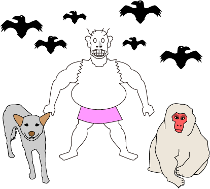 桃太郎と仲間達