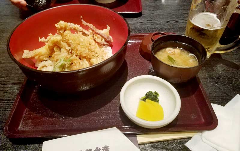 昼飯のイカ天丼