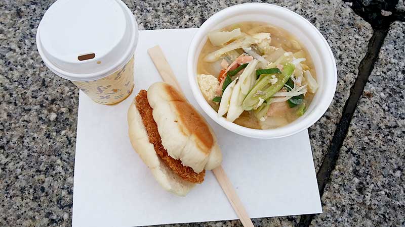 サンドイッチとけんちんじる