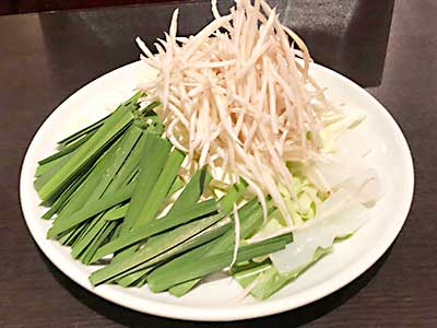 もつ鍋１、野菜
