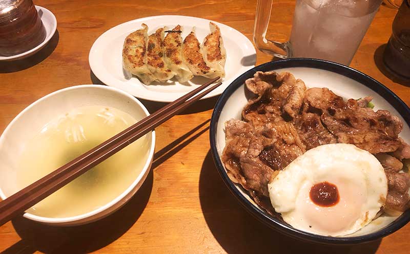 牛丼と餃子