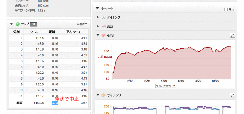 ラップ、途中で撃沈中止