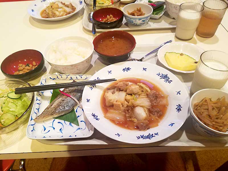 合宿二日目夕食