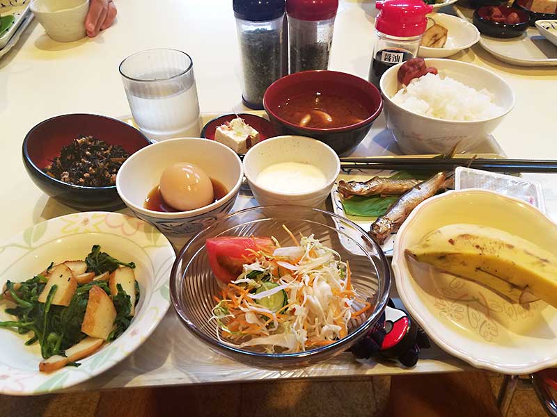合宿最終日朝食
