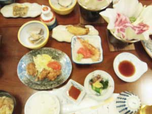 合宿二日目、夕食２