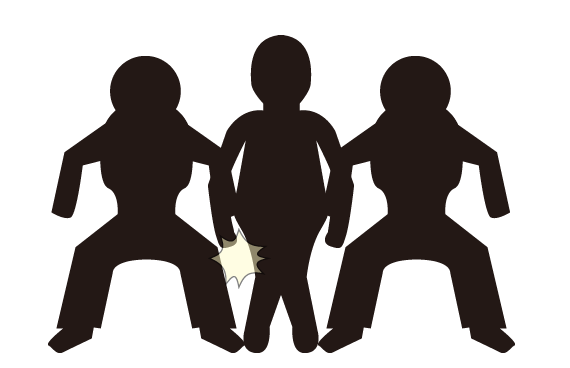 貧乏ゆすりに挟まれた